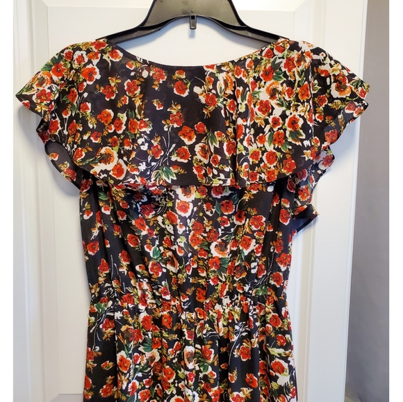 NWT WAYF floral ruffle midi dress - Picture 6 of 6
